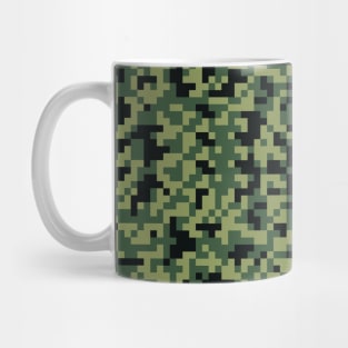 Green Black Camouflage Pattern 3, Military pattern, camo design, camping pattern Mug